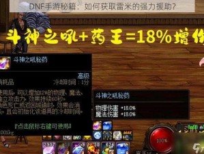 DNF手游秘籍：如何获取雷米的强力援助？